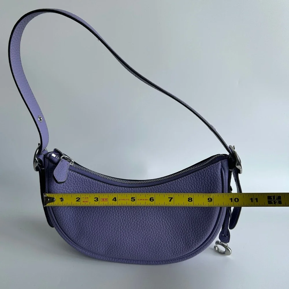 Coach Luna Shoulder Bag Light Violet Pebbled Leather CC439